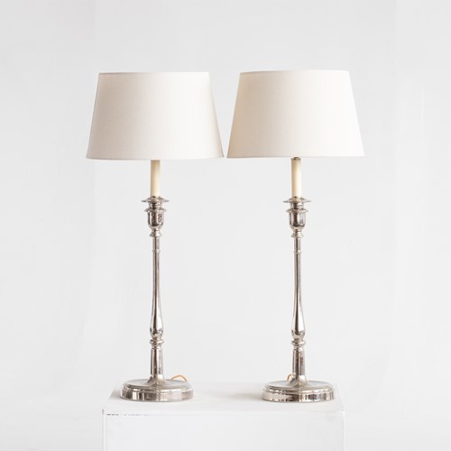 Ralph Lauren Chrome Table Lamps