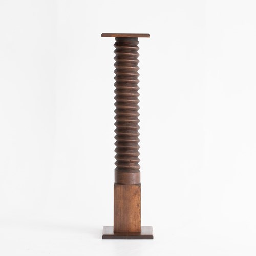 French Oak & Beech Screw Column