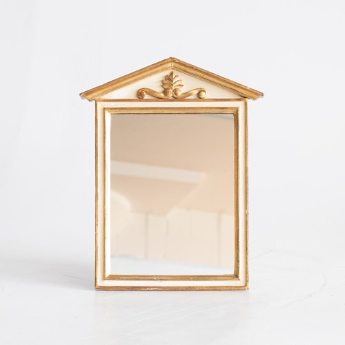 French Gilt & Painted Mirror