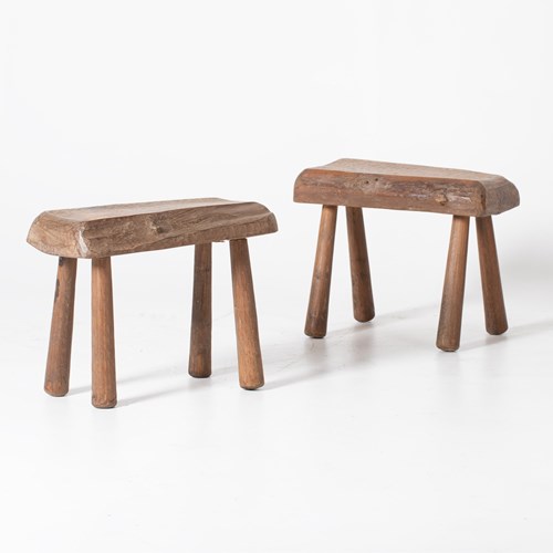Primitive Oak Stools