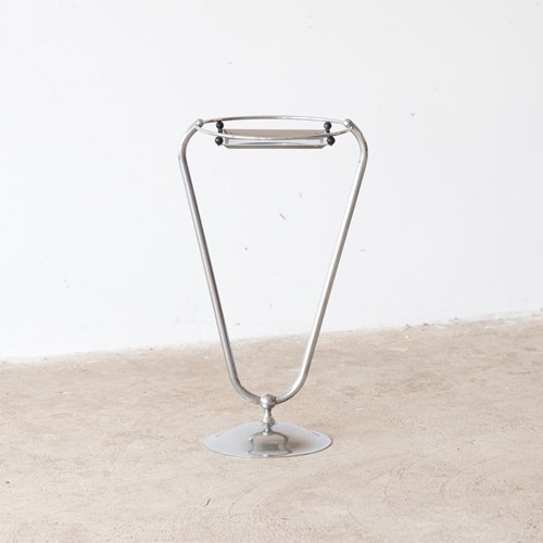 Modernist Chromed Bronze Side Table