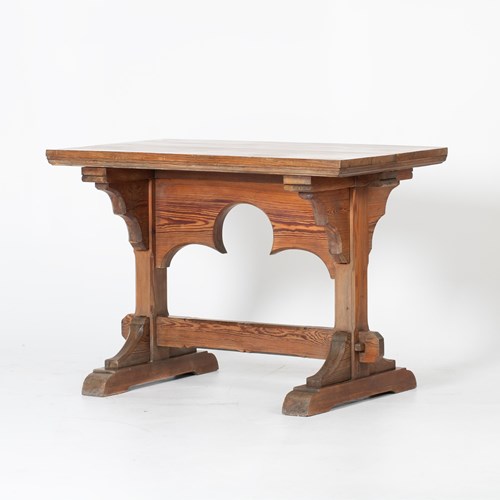 Gothic Revival Pitch Pine Altar Table