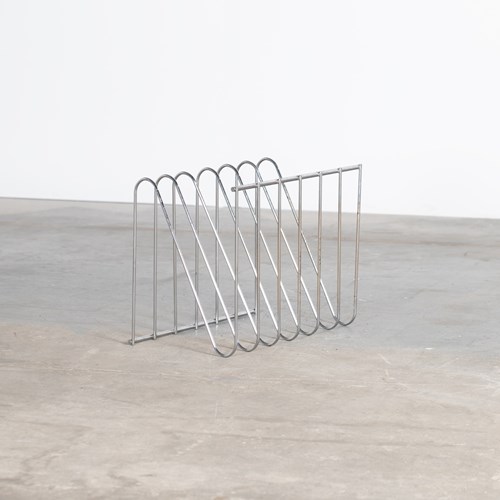 Chromed Steel Magazine Rack By François Arnal