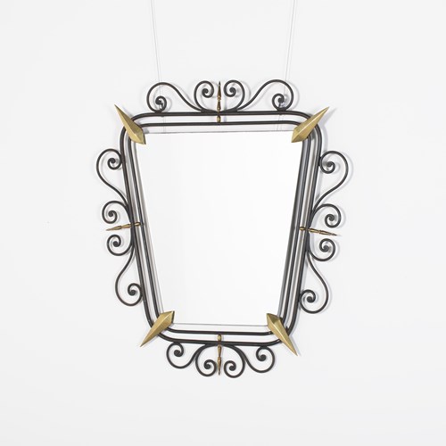 Italian Iron & Brass Mirror