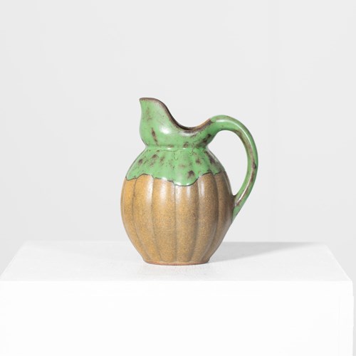 Glazed Stoneware Pitcher By Louis Lourioux