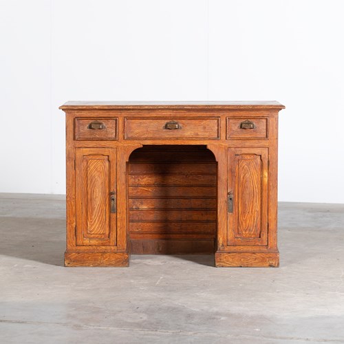 French Scumbled Pedestal Desk