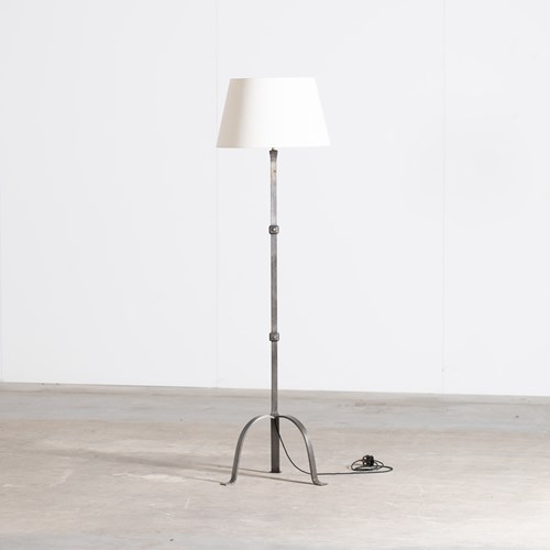 Forged Iron Floor Lamp Attr. JP Ryckeart