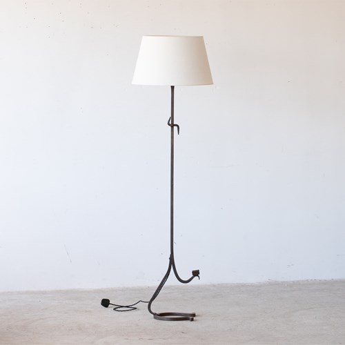French Forged Iron Floor Lamp