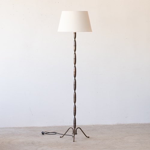 French Patinated Bronze Floor Lamp