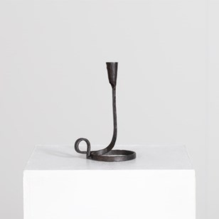 French Forged Iron Candleholder