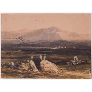 Topographical Watercolour Of Desert...
