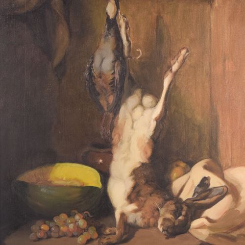 Guillermo Martinez Soliman - Still Life With Melon And Hare