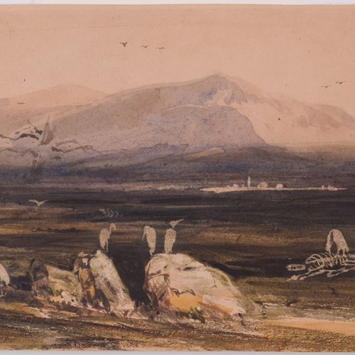Follower Of Edward Lear And David Roberts - Topographical Watercolour