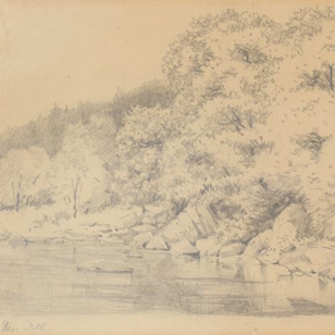 'On The Cree' - Landscape Drawing O...