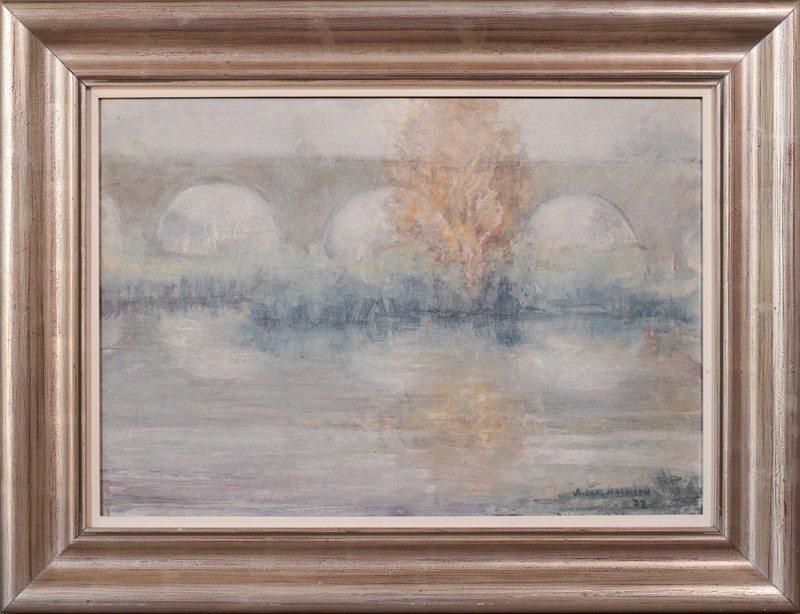 José Luis Sanz Magallon - Impressionist River-modern-decorative-1110-impressionist-river-scene-with-bridge-2-main-637626379068960313.jpg