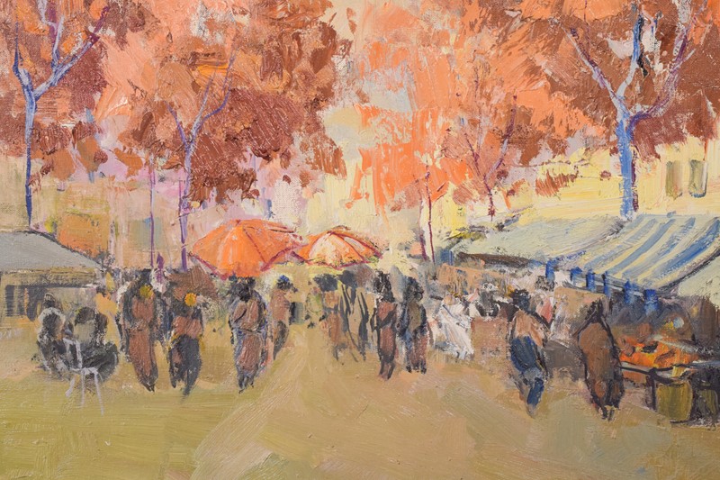 Autumn Market Scene - Oil On Canvas-modern-decorative-1130-oil-market-autumn-day-3-main-638016869626852740.jpg