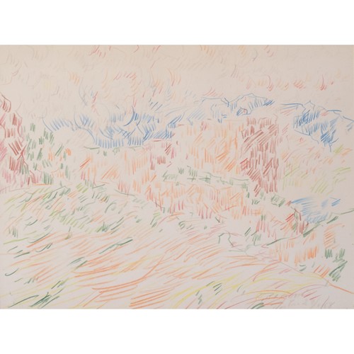 Abstract Expressionist Landscape Drawing