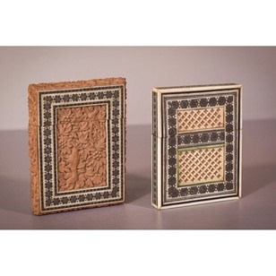 Pair Of 19C Mosaic Greeting Cases