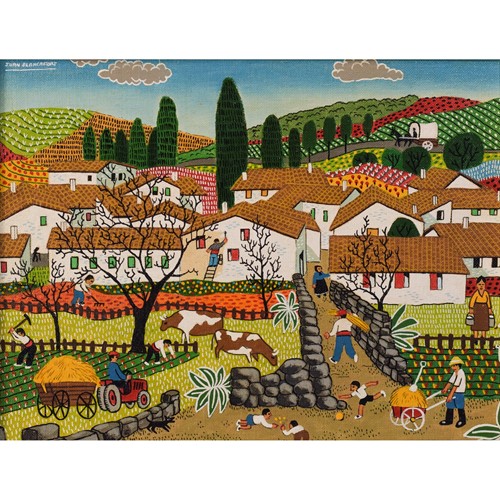 Juan Blancafort - Naive Village Landscape