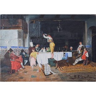 Spanish Interior Scene, "The Party"...