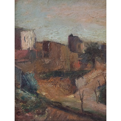 Post-Impressionist Village Landscape