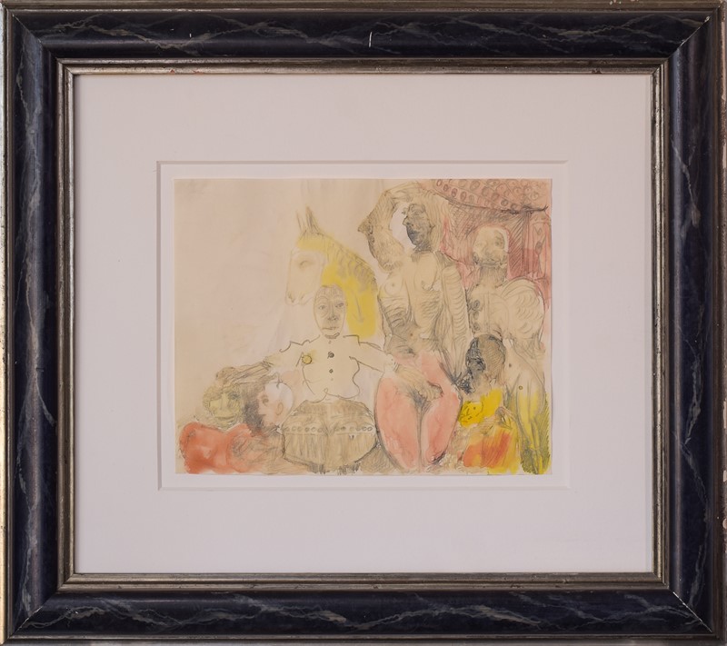 Follower Of James Ensor - Symbolist Watercolour-modern-decorative-1274-watercolourportraits-2-main-637829400291395749.jpg