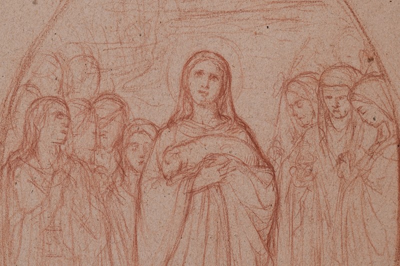 Pre-Raphaelite Sanguine Drawing-modern-decorative-1279-religious-drawing-3-main-637865706824102975.jpg