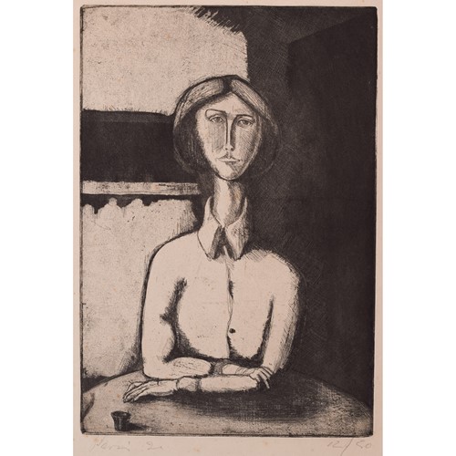 Follower Of Modigliani - Etching Portrait Of A Lady