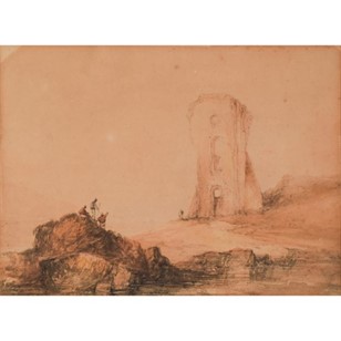 19Th Century Watercolour - Figures ...