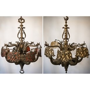 Two Large Gaudí-Influenced Neo-Goth...