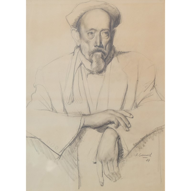 Amador Garrell I Soto - Pencil Study Of A Imam-modern-decorative-1407-drawing-by-amador-garrell-1-square-main-637962519128188823.jpg
