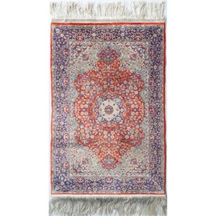 Ghoum Hand Woven Silk Vintage Rug