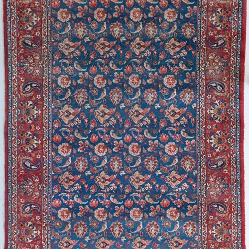 Mashhad Rug With Flowers And Birds - Large - Vintage