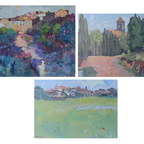 Three Framed Colourist Oils - Various Artists