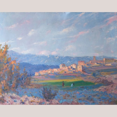 Impressionist Rural Catalan Landscape By Ramon Trulls Pons