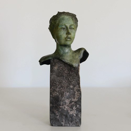 Female Bronze Bust - Signed And Numbered
