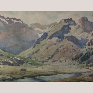 Mountain Landscape With Alpine Stre...