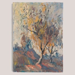 Impressionist Landscape With Trees ...