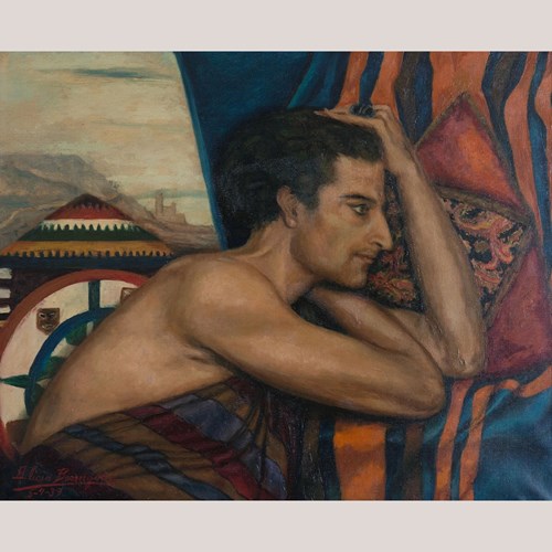 Portrait Of A Seated Man By Alicia Berenguer