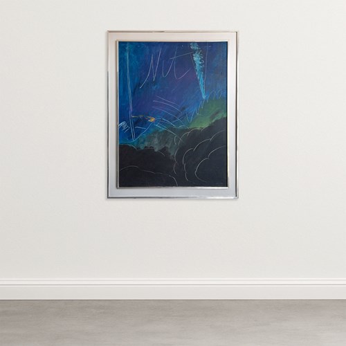 Abstract Nocturnal Composition – Signed, Artist Presently Unidentified