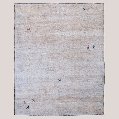 Vintage Hand-Knotted Gabbeh Rug