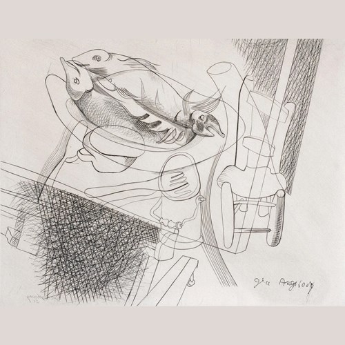 Poissons – Signed Engraving – Géa Augsbourg