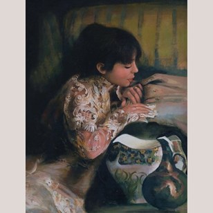 Young Woman In A Fine Spanish Lace ...
