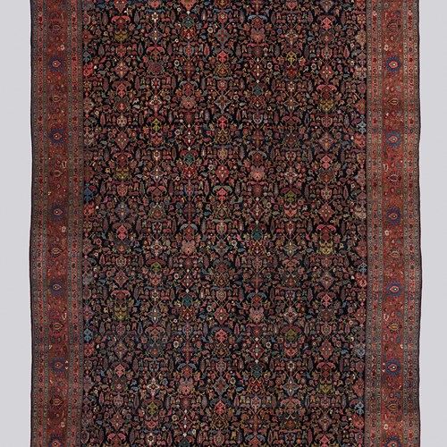 Palace-Size Antique Persian Mashad Rug – 605 Cm × 390 Cm