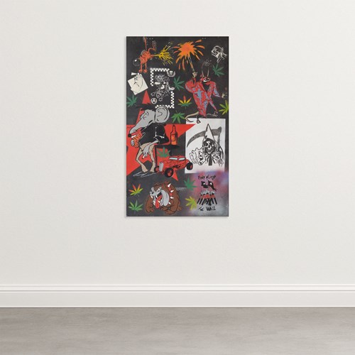 Street Art Design On Metal Board