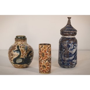 Three Signed Studio Art Pottery Vas...