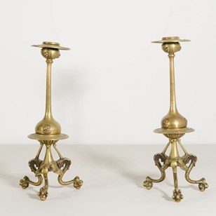 Pair Of Gothic Influenced Art Nouve...