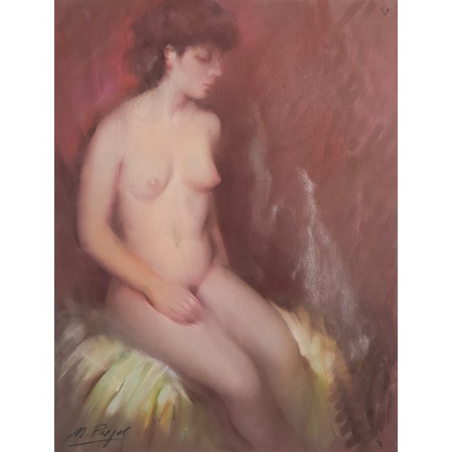 Framed And Glazed Pastel Of A Nude