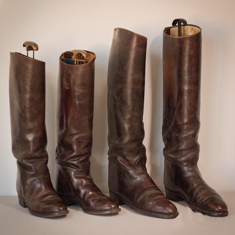 Antique Leather Riding Boots - Two Pairs-modern-decorative-807-two-pair-of-boots-1-already-square-main-638022032660225565.jpg