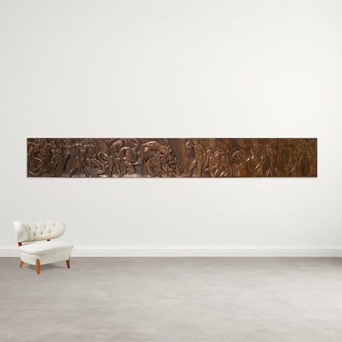 J. Mundet And J. Palet - Monumental Carved Panel